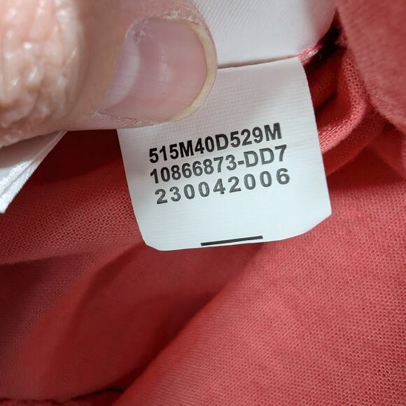 Anne Klein Dress Womens 16 Linen Blend Drawstring Waist Midi Coral Wedding Party - Picture 10 of 10